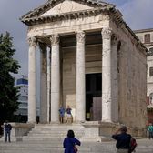 The Temple of Augustus on Pula's forum